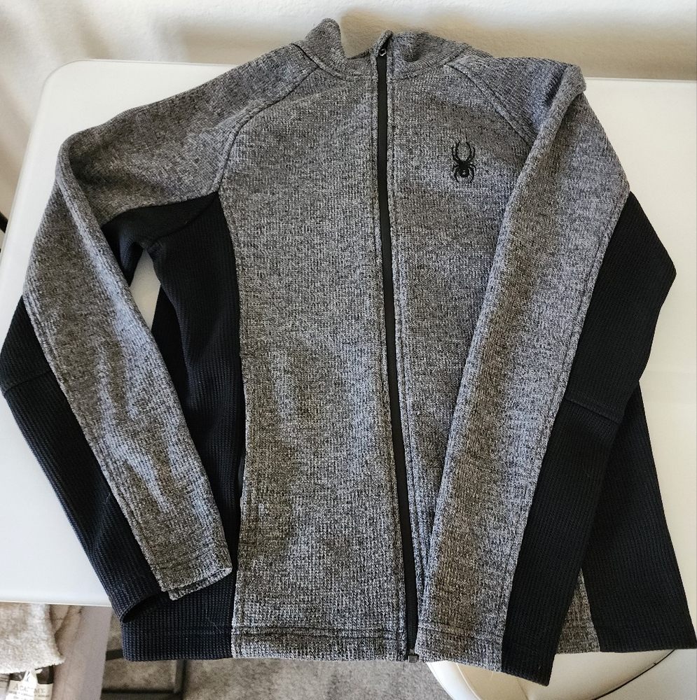 Womens Spyder jacket grey black